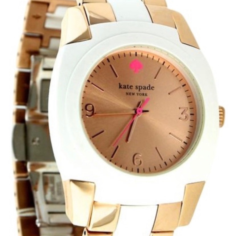 ❤️Kate Spade rose gold white skyline watch